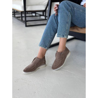 Высокие замшевые лоферы цвета капучино – стиль и комфорт на каждом шагу (Арт. 156-4)